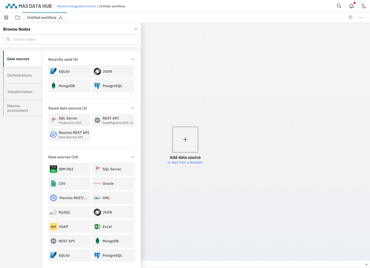 MAS Data Hub - Data View