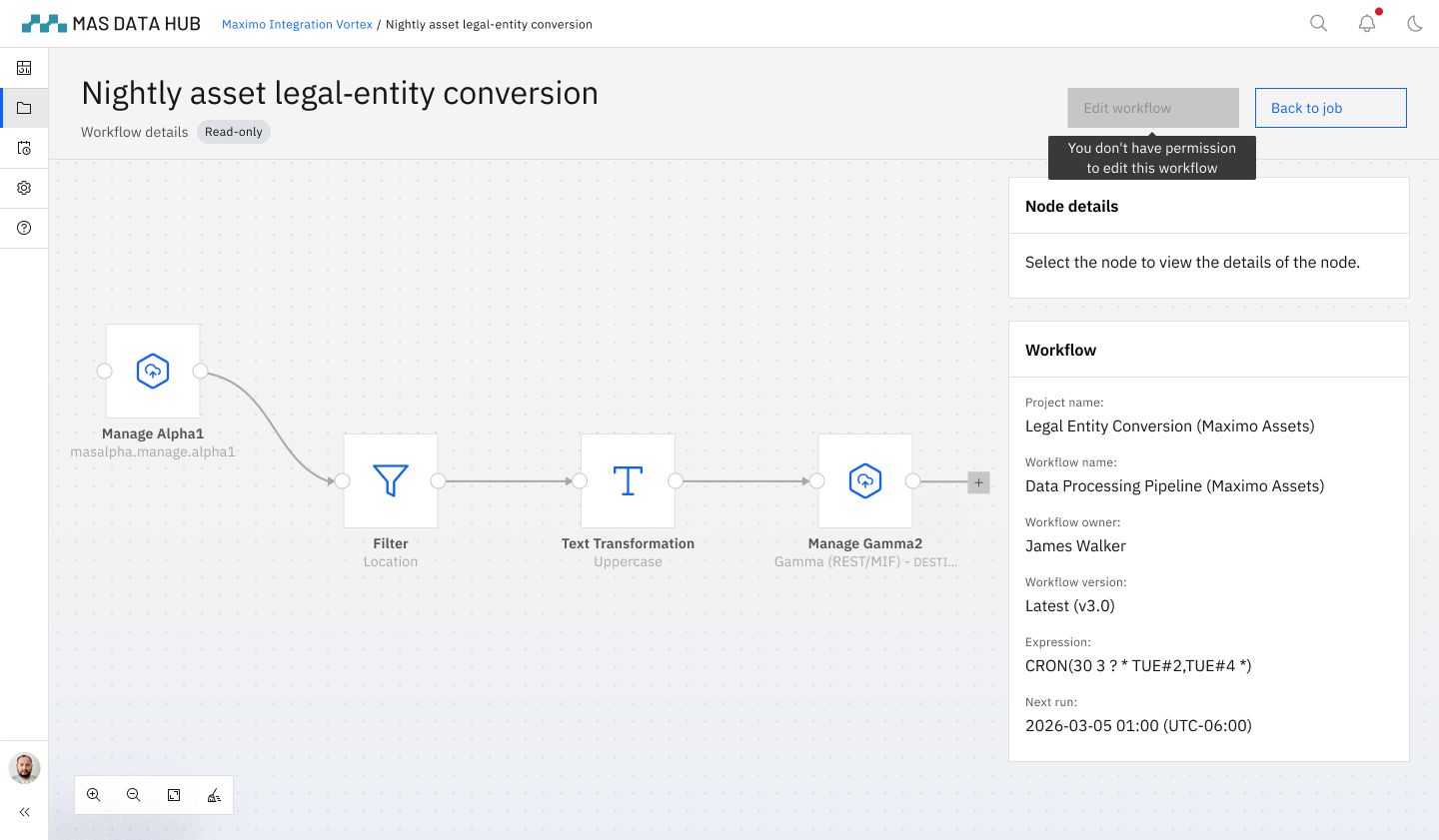 MAS Data Hub - Pipeline View